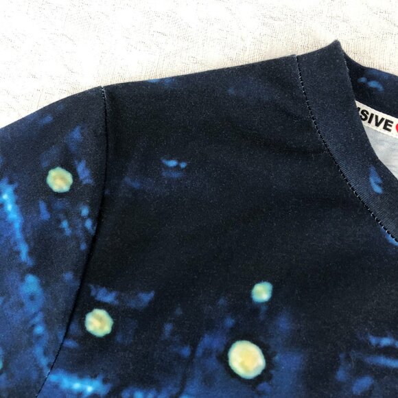 Exclusive Geometric Ombré Multicolor Boho 3/4 Sleeve Tie Dye Pullover Top - Picture 6 of 12